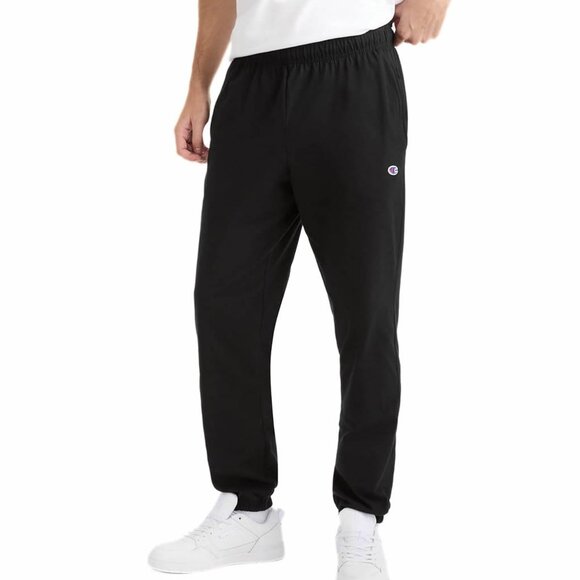 Champion Black Men's Everyday Cotton Lightweight Lounge Pants, L - Picture 1 of 4